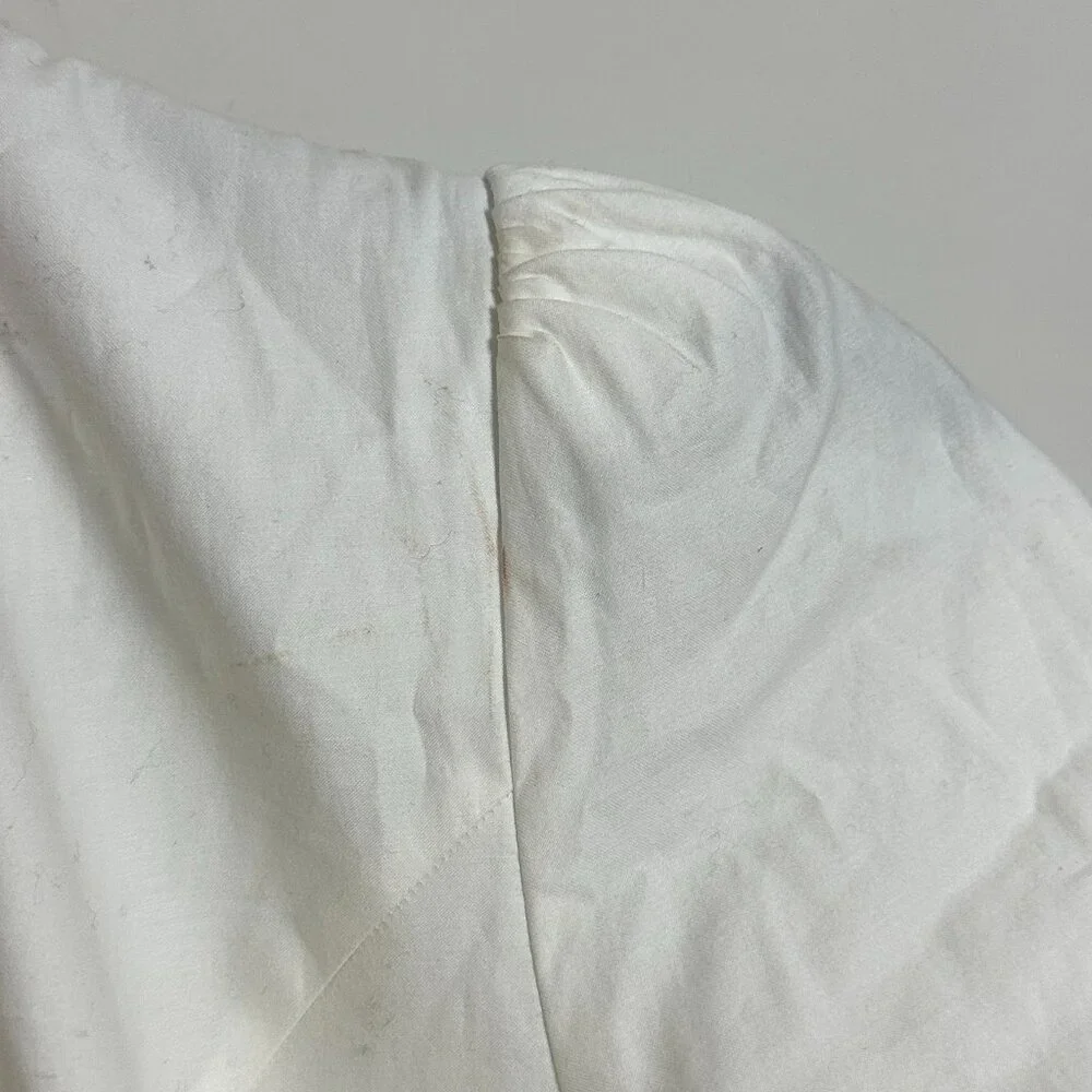 REFORMATION Alida Organic Cotton Button-Up Midi Dress in White Size US 4 - Picture 10 of 15